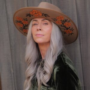 Dark Tan Botanical Rancher Wool Hat
