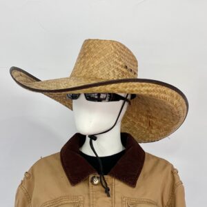 Grande Mega Ranchero Straw Hat brown Brim size about 7.50” in. inside circumference 23" - 23.25”in. overall hat size about 23.5”x22” inches.