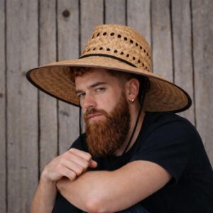 Fishermen/Gardening Brn. Straw VENTILATED!! hat with Adjustable strap, great for any activity under the sun, A must have!! brim size 5.3/4"